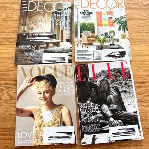 Vogue & Elle Magazine Bundle